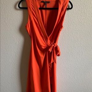 Beautiful orange BCBG dress ties in the front
